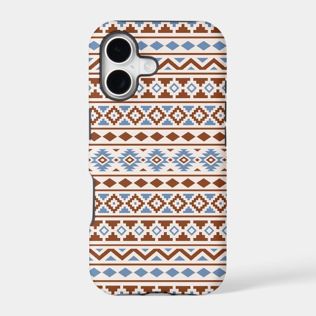 Aztec Essence Pattern II Rust Blue Cream (Back)