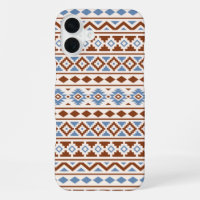Aztec Essence Pattern II Rust Blue Cream