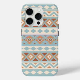 Aztec Essence Ptn IIIb Blue Cream Terracottas iPhone 15 Pro Case