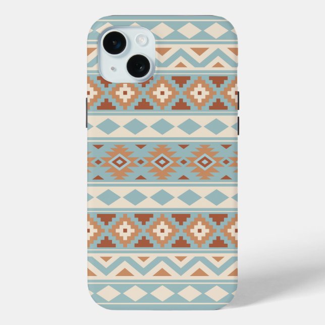 Aztec Essence Ptn IIIb Blue Cream Terracottas Case-Mate iPhone Case (Back)
