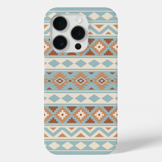 Aztec Essence Ptn IIIb Blue Cream Terracottas Case-Mate iPhone Case (Back)