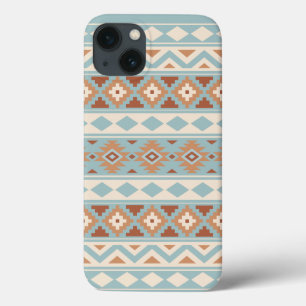 Aztec Essence Ptn IIIb Blue Cream Terracottas iPhone 13 Case
