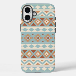 Aztec Essence Ptn IIIb Blue Cream Terracottas iPhone 16 Plus Case