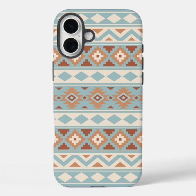 Aztec Essence Ptn IIIb Blue Cream Terracottas Case-Mate iPhone Case (Back)