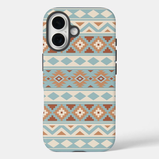 Aztec Essence Ptn IIIb Blue Cream Terracottas Case-Mate iPhone Case (Back)