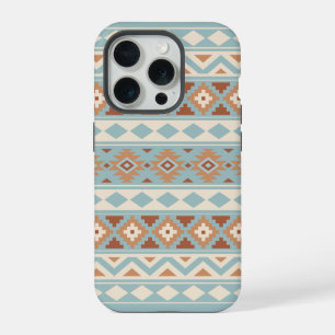 Aztec Essence Ptn IIIb Blue Cream Terracottas iPhone 15 Pro Case