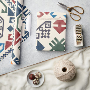 Aztec Ethnic Pattern Wrapping Paper