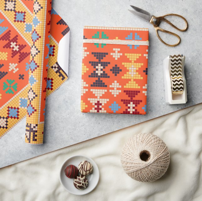 Aztec Ethnic Pattern Wrapping Paper (Crafts)