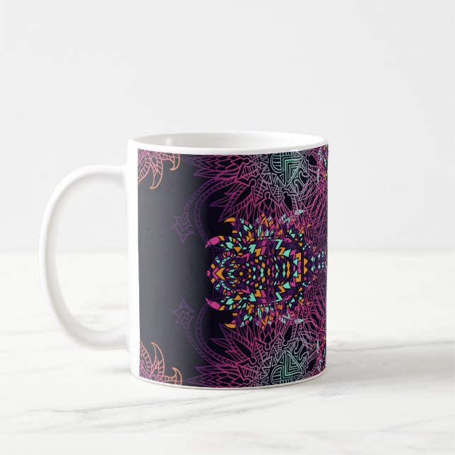 Aztec geometric, vintage seamless pattern. coffee mug (Left)