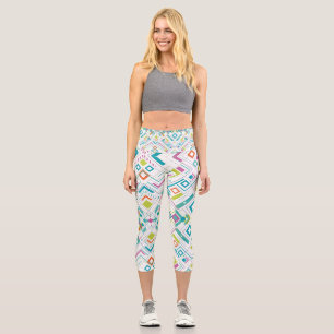 Aztec geometrical pattern capri leggings