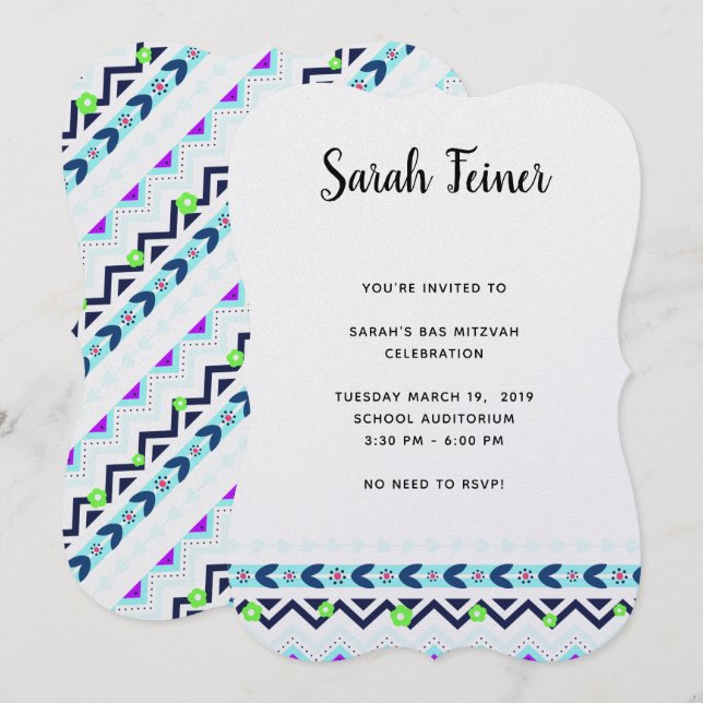 Aztec Girl Invitation (Front/Back)
