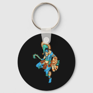 Aztec God Of War And Sun - Huitzilopochtli  Key Ring
