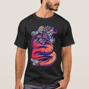 Aztec God Quetzalcoatl Cool Snake Dragon Inca Maya T-Shirt