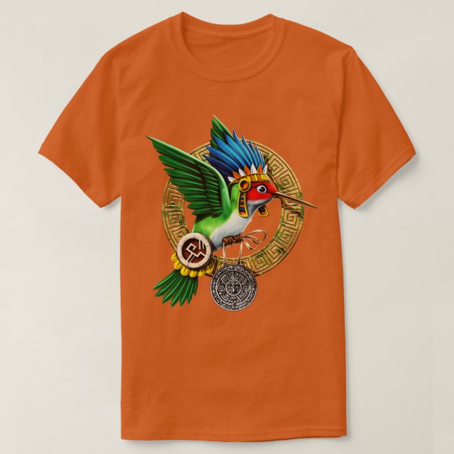 Aztec Hummingbird T-Shirt (Design Front)