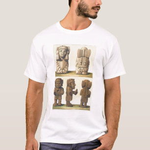 Aztec Idols, Mexico (colour lithograph) T-Shirt