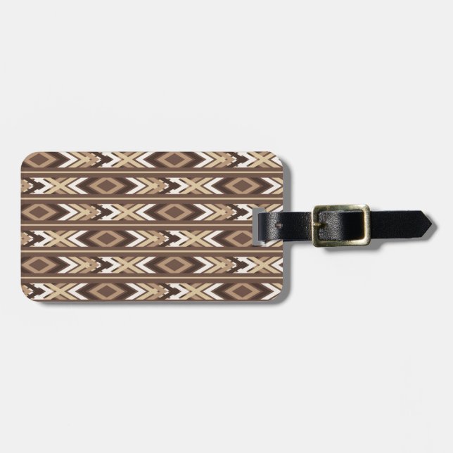 Aztec Indian Luggage Tag (Front Horizontal)