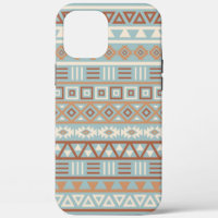 Aztec Influence Pattern Blue Cream Terracottas