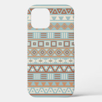 Aztec Influence Pattern Blue Cream Terracottas