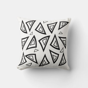 Aztec-Inspired Abstract Triangle Cushion