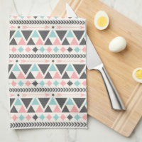 Aztec Inspired Coral and Mint Pattern