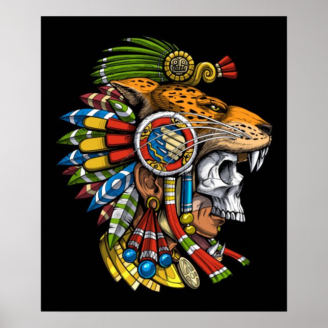 Aztec Jaguar Mask Poster (Front)