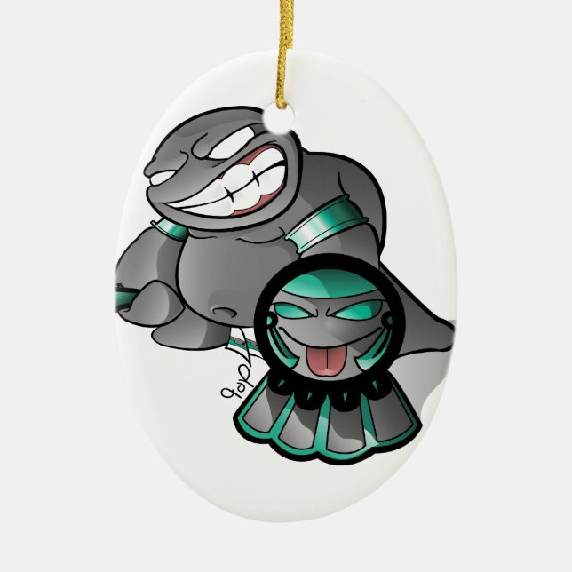 Aztec Lil Fat Belly Ceramic Tree Decoration (Front)