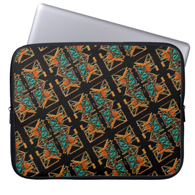 Aztec Mandala Laptop Sleeve (Front)