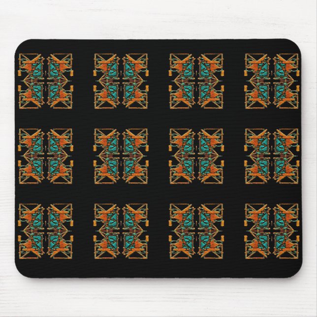 Aztec Mandala Mouse Pad (Front)