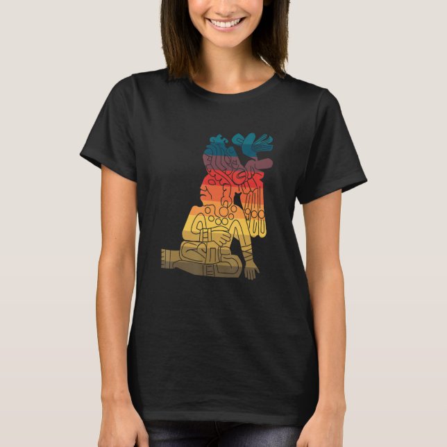 Aztec Mayan Sitting Man Incan T-Shirt (Front)