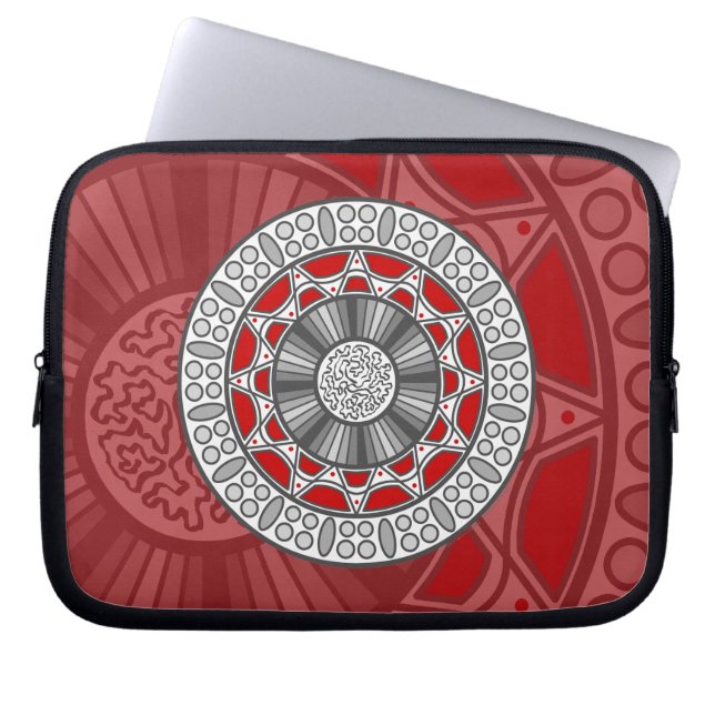 Aztec Meets Alien Laptop Case (Front)
