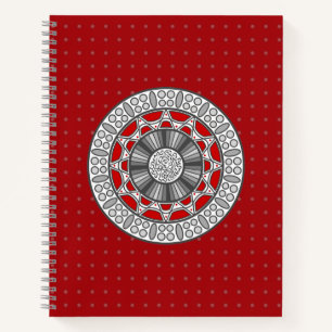 Aztec Meets Alien Spiral Notebook