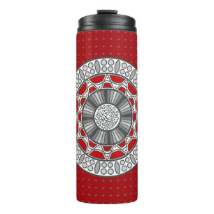 Aztec Meets Alien Thermal Tumbler