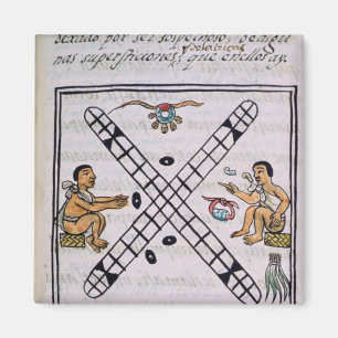 Aztec men gambling Patoli Magnet