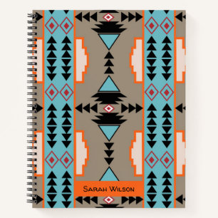 Aztec Mexican Geometric Pattern Notebook