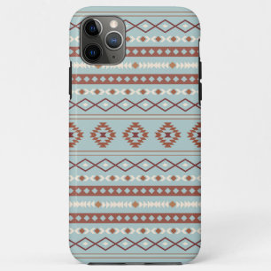 Aztec Mixed Motif Pattern Rusts Cream Blue Case-Mate iPhone Case