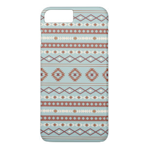 Aztec Mixed Motif Pattern Rusts Cream Blue Case-Mate iPhone Case