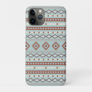 Aztec Mixed Motif Pattern Rusts Cream Blue Case-Mate iPhone Case