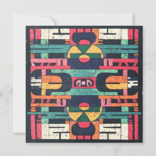 Aztec motif invitation