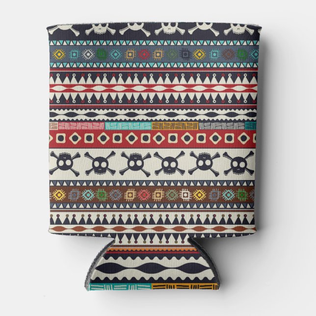 Aztec motif, seamless pattern design can cooler (Front)