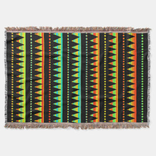 Aztec Mountains - Rainbow Streaks 01 Throw Blanket