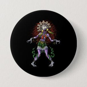 Aztec Mythology Deity Tzitzimitl 7.5 Cm Round Badge