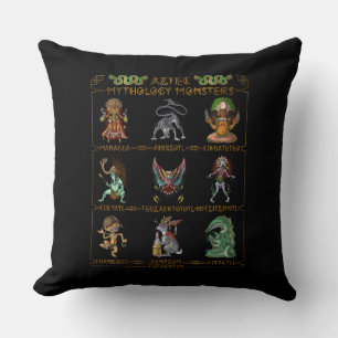 Aztec Mythology Monsters Cushion