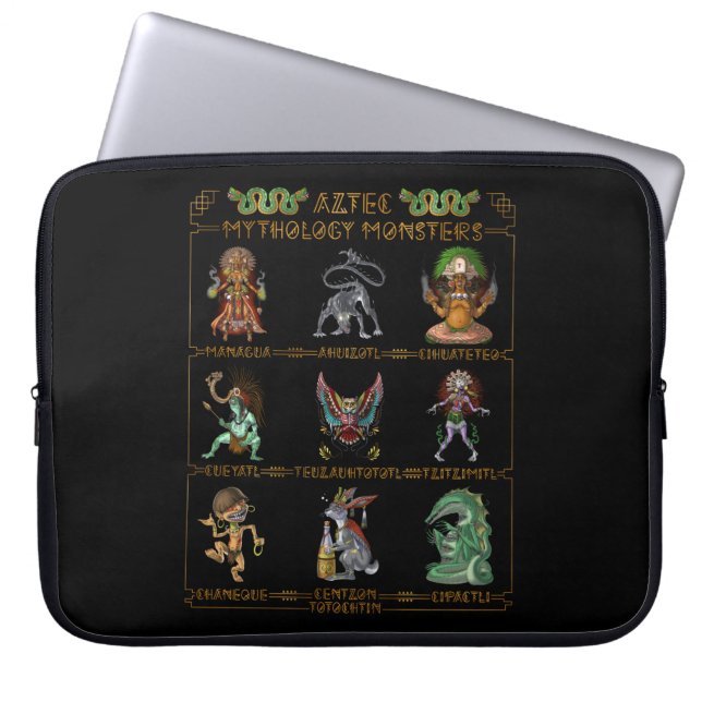 Aztec Mythology Monsters Laptop Sleeve (Front)