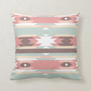 Aztec native pattern multi natural colours modern cushion
