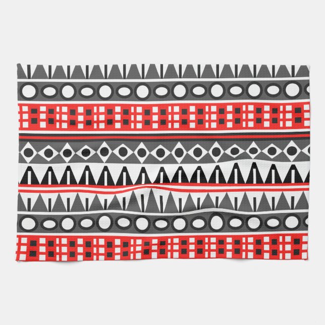 Aztec native pattern tea towel (Horizontal)