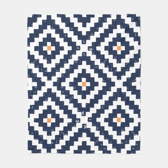 Aztec Navajo Ethnic Seamless Pattern Fleece Blanket (Front)