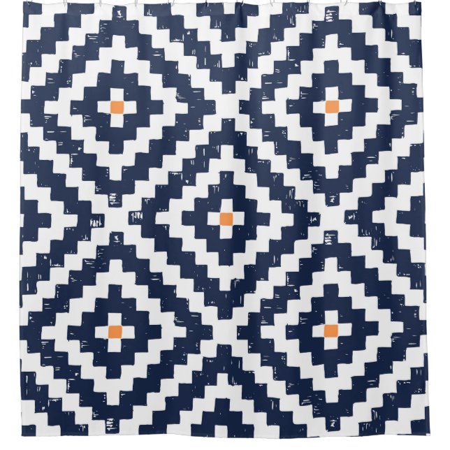 Aztec Navajo Ethnic Seamless Pattern Shower Curtain (Front)