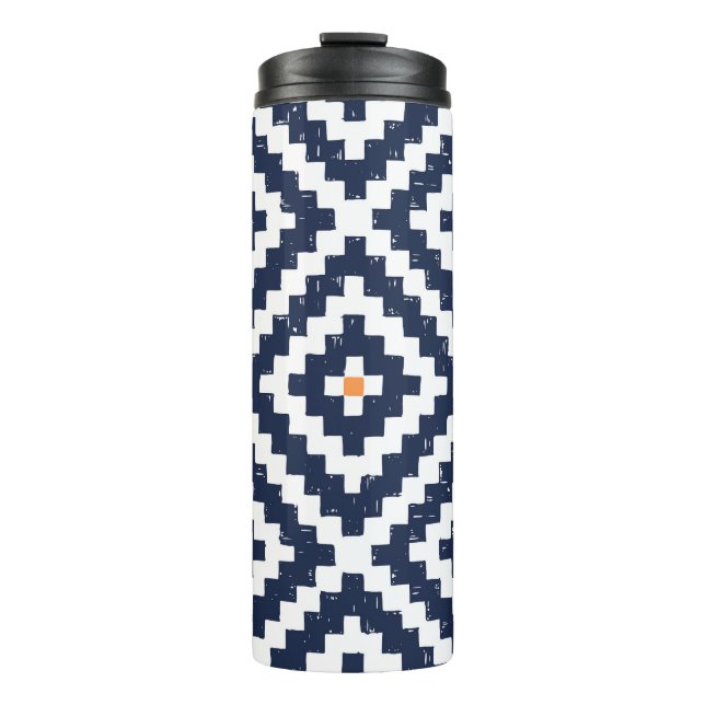 Aztec Navajo Ethnic Seamless Pattern Thermal Tumbler (Front)