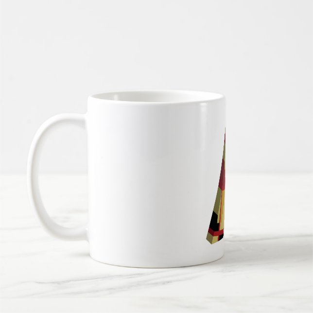 Aztec Navajo Pattern Letter A Coffee Mug (Left)