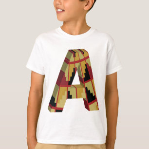 Aztec Navajo Pattern Letter A T-Shirt